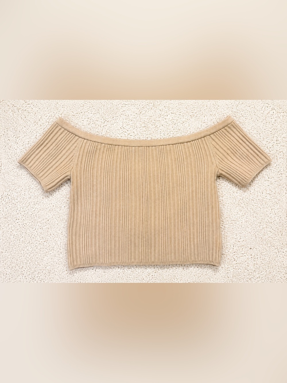 NWT Aerie Ribbed Off-the-Shoulder Knit Top